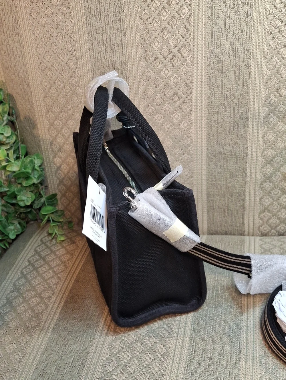 Coach Mini Cargo Tote In Black Canvas